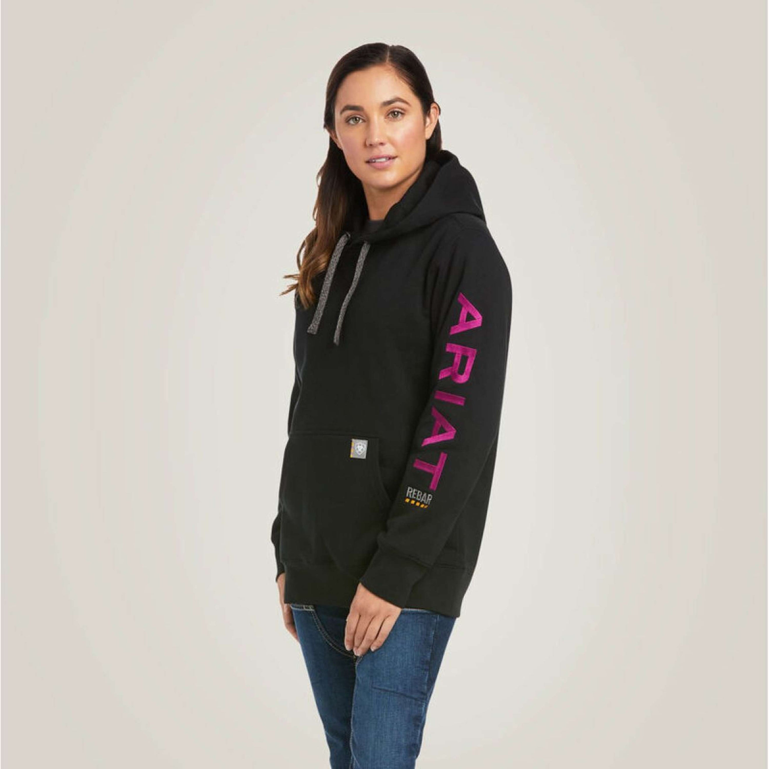Ariat Hoodie Rebar Graphic Dames Zwart/Paars