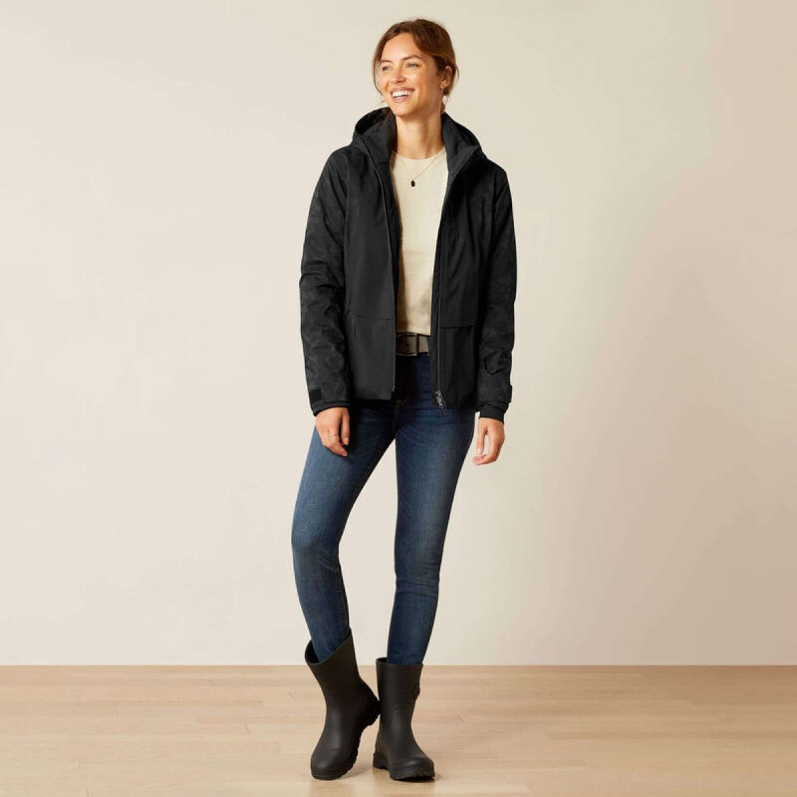 Ariat Jas Valor 2.0 Waterproof Dames Zwart/Camo Ariat Jas Valor 2.0 Waterproof Dames Zwart/Camo