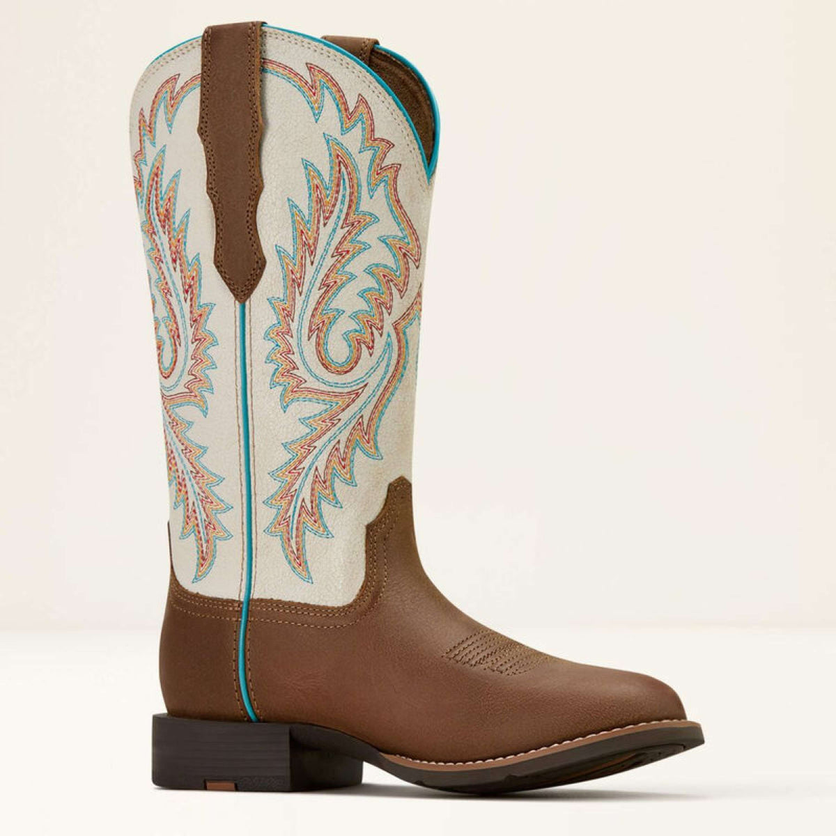 Ariat Westernlaarzen Round Up W Toe Dames Sandstorm/Distressed Ivory