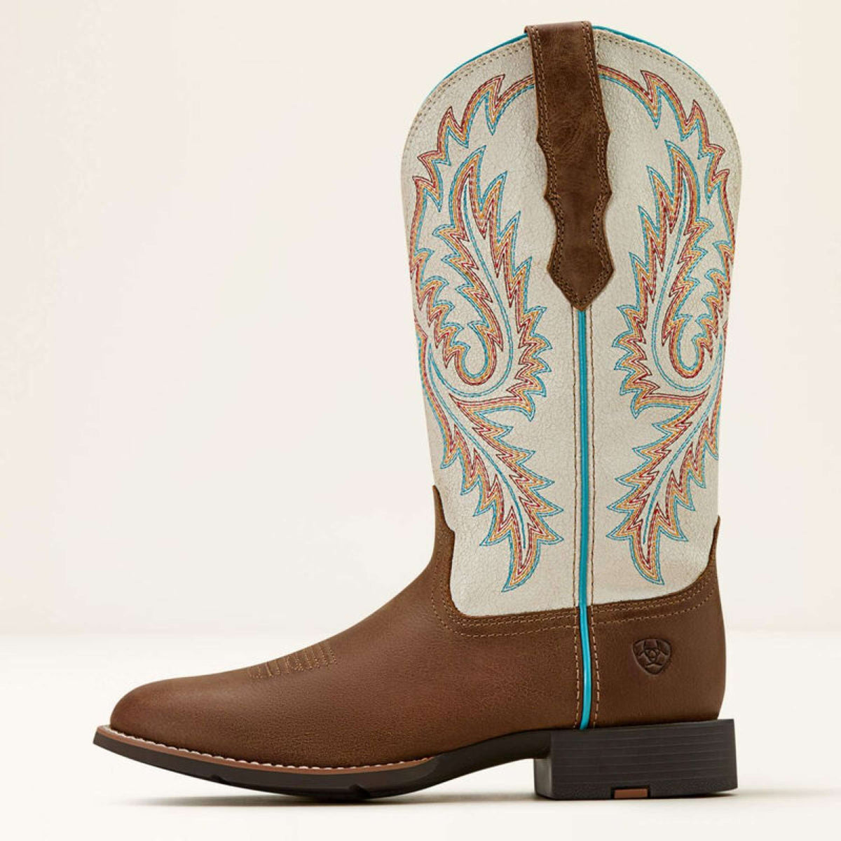 Ariat Westernlaarzen Round Up W Toe Dames Sandstorm/Distressed Ivory