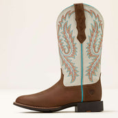 Ariat Westernlaarzen Round Up W Toe Dames Sandstorm/Distressed Ivory