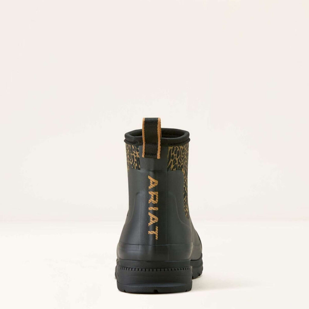Ariat Regenlaarzen Kelmarsh Shortie Dames Black/Ocelot Print