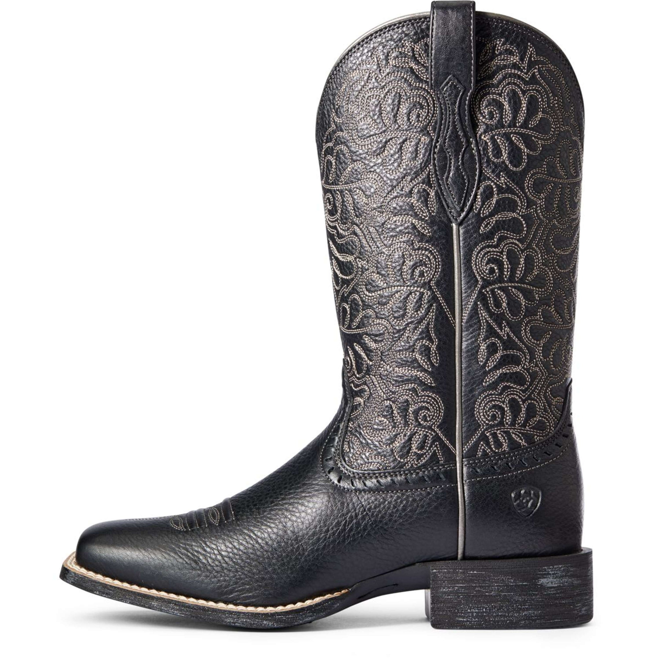 Ariat Westernlaarzen Round Up Remuda Dames Black Deertan Ariat Westernlaarzen Round Up Remuda Dames Black Deertan