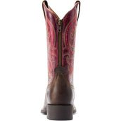 Ariat Westernlaarzen Round Up Back Zip Dames Worn Mocha/Rasberry