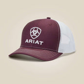 Ariat Pet M&F MNS Stacked Logo Burgundy/Wit