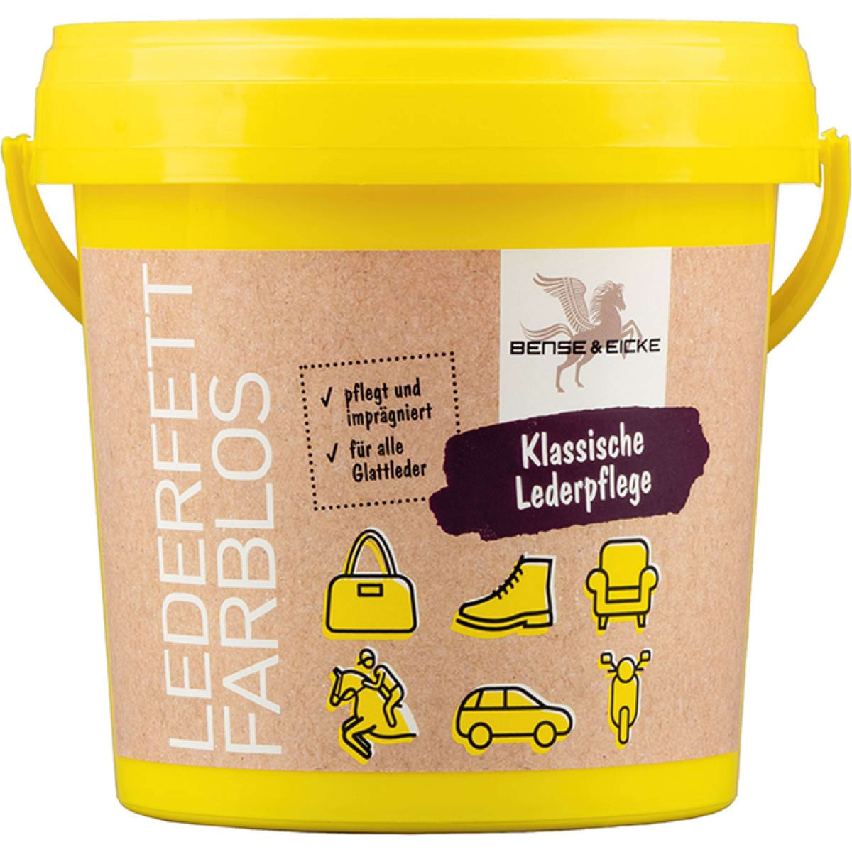 Bense & Eicke Leervet – Kleurloos – Voor Glad Leer – Met Oliën, Was En Vaseline – Beschermt Tegen Vocht En Uitdroging – Geschikt Voor Zadels, Schoenen, Motor- En Werkkleding – Eenvoudig Aan Te Brengen