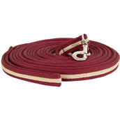 Premiere Longeerlijn Softgrip met Musketon Bordeaux/Caramel