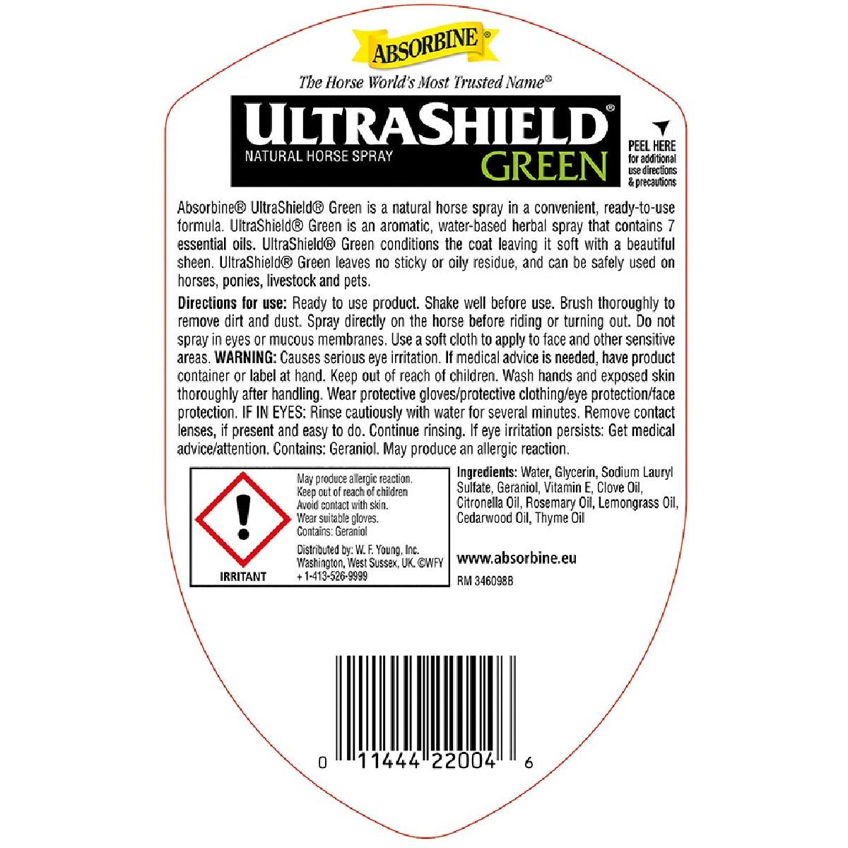 Absorbine Vachtlotion Ultrashield Green