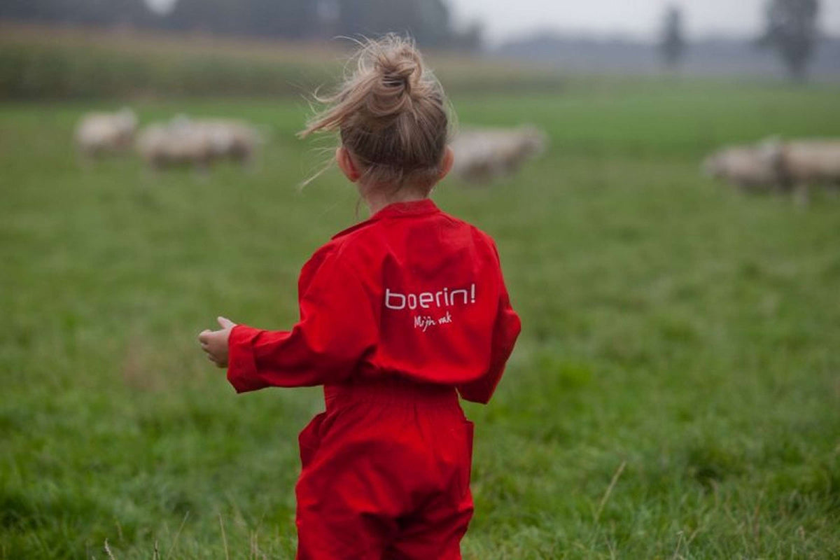 Agradi Kinderoverall Boerin! Mijn Vak Rood