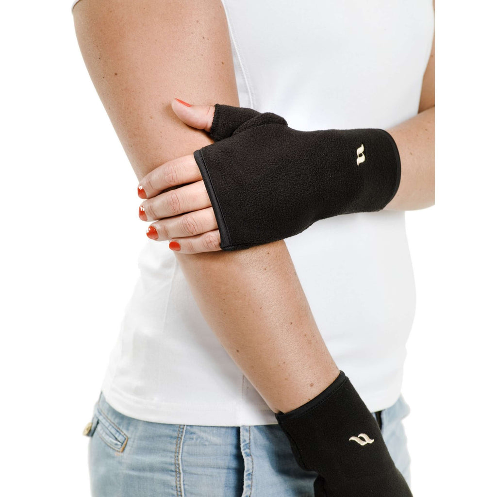 Back on Track Fleece Rijhandschoenen zonder Vingers Zwart