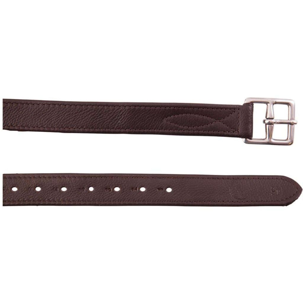 BR Stijgbeugelriemen Nylon en Soft RVS Gespen Bruin/Zilver