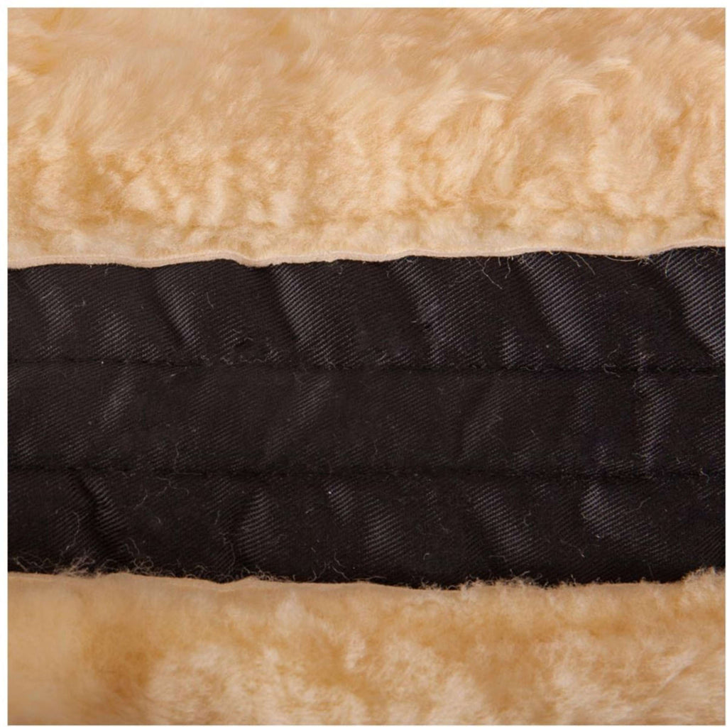 BR Zadelonderlegger Wervelkanaal Rand Sheepskin Zwart/Naturel