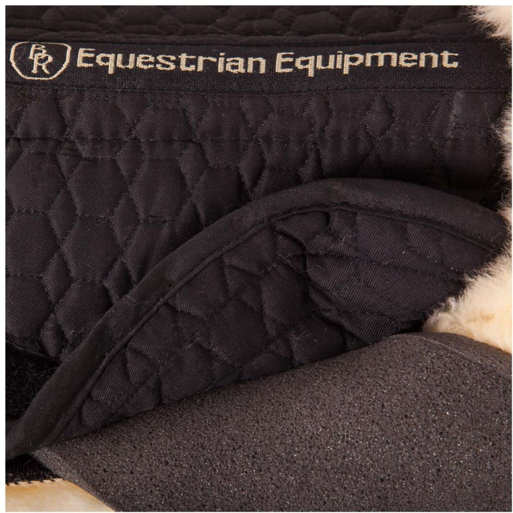 BR Zadelonderlegger Sheepskin Kussens Zwart/Naturel