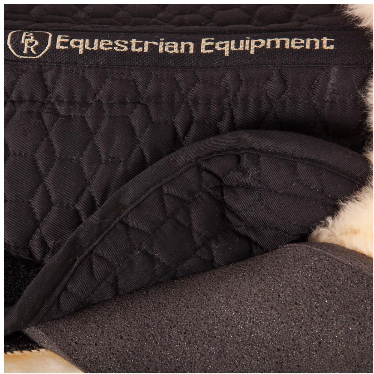 BR Zadelonderlegger Sheepskin Kussens Zwart/Naturel