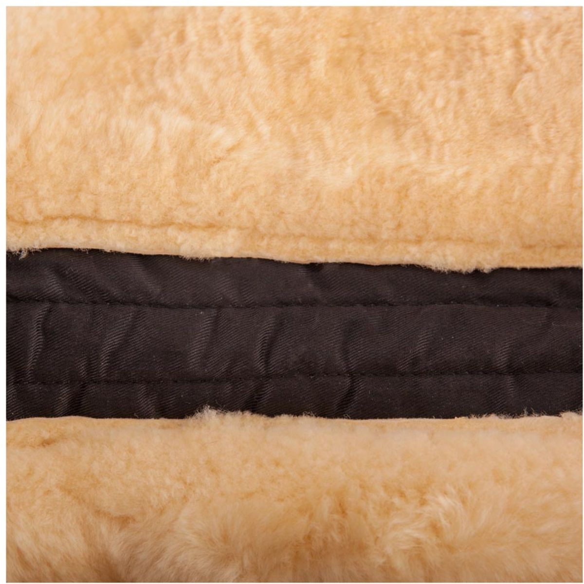 BR Zadelonderlegger Sheepskin Kussens Zwart/Naturel