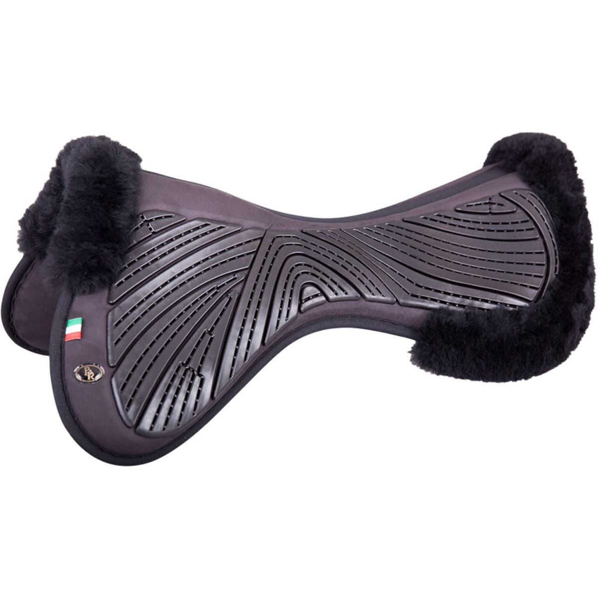 BR Zadelonderlegger Memory Foam & Gel Sheepskin Zwart/Zwart