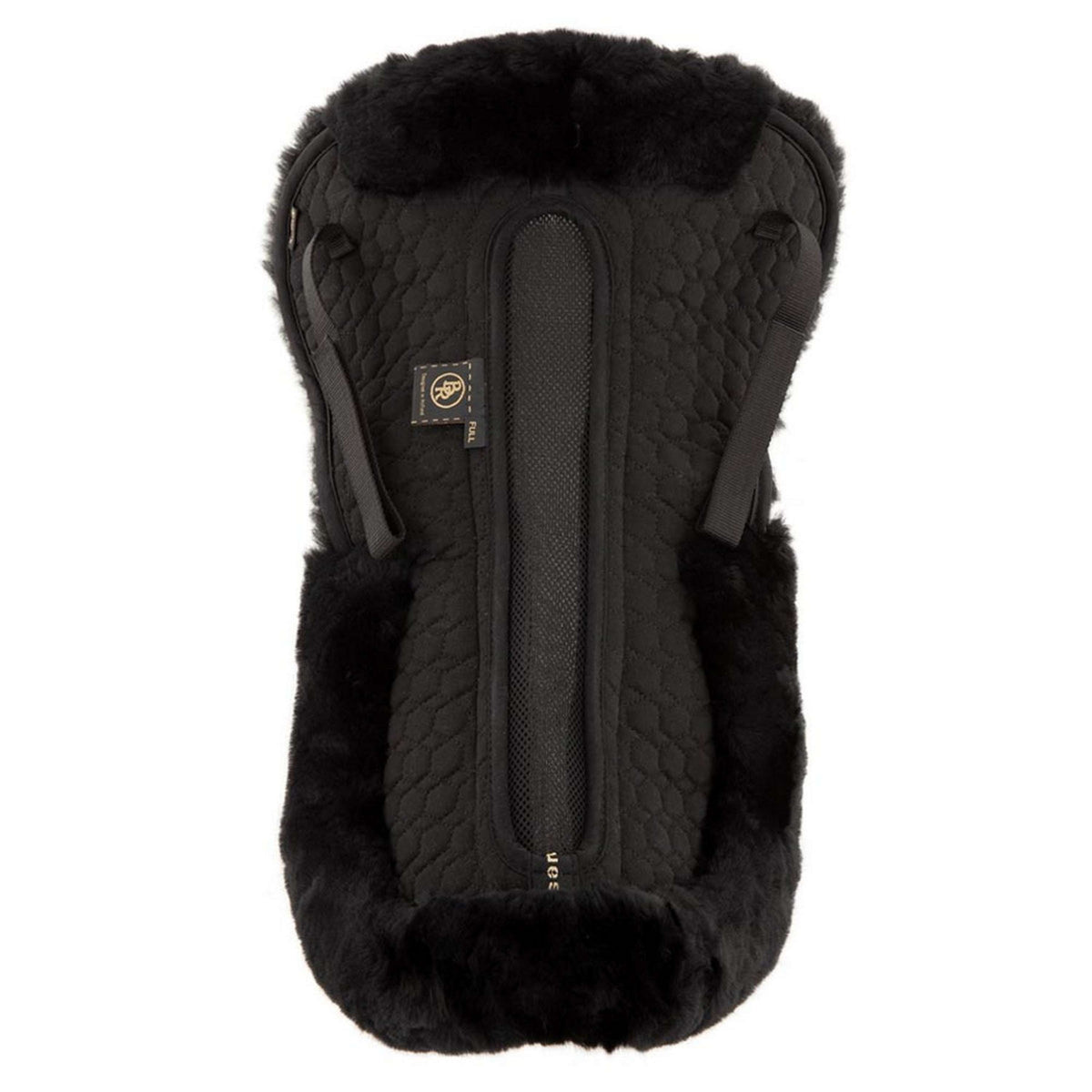 BR Zadelonderlegger Air Mesh Sheepskin Zwart/Zwart