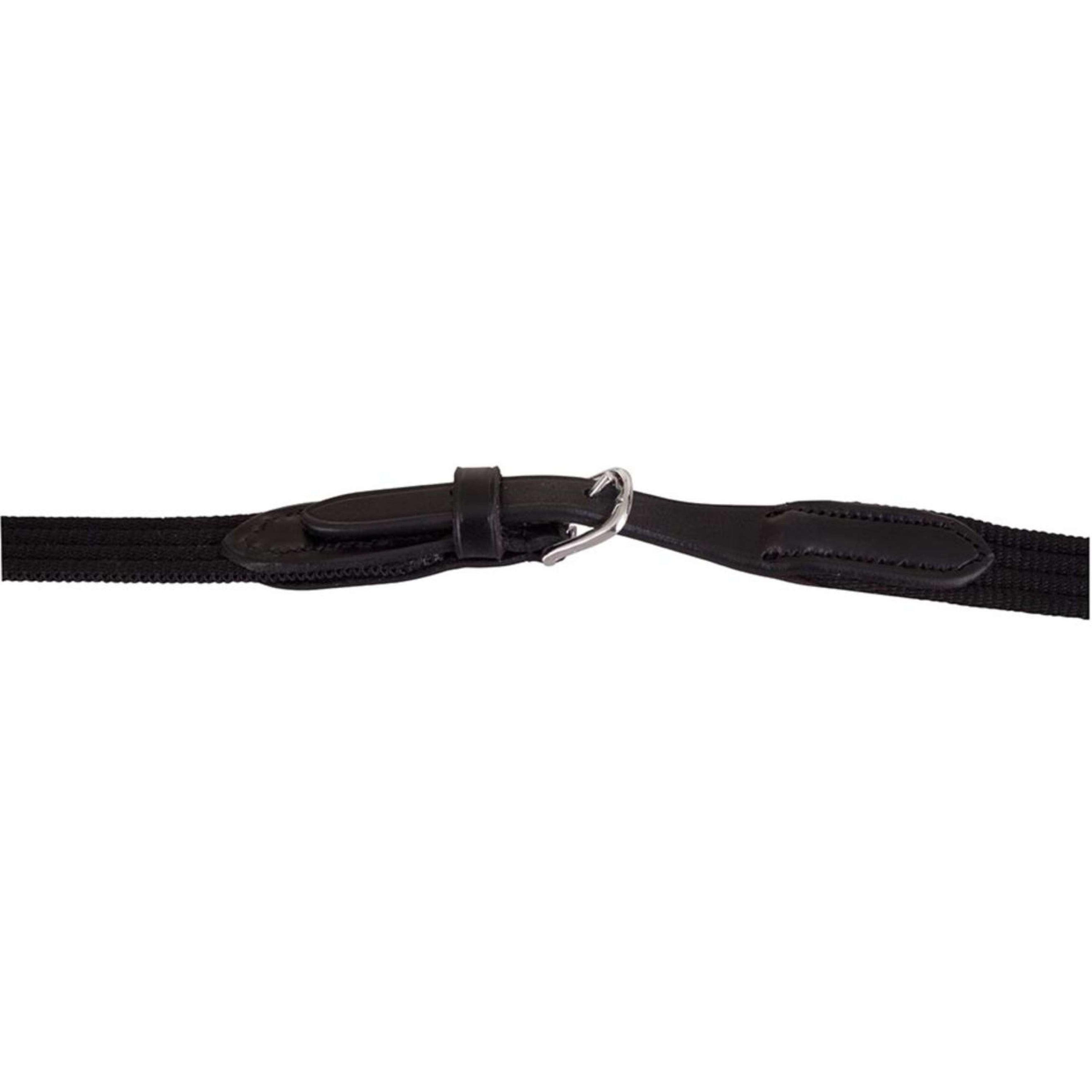 BR Teugel Linnen 19mm Ronde Gespen Zwart/Zilver BR Teugel Linnen 19mm Ronde Gespen Zwart/Zilver