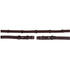 BR Teugel Linnen 19mm Blind/ronde Gesp Bruin/Zilver