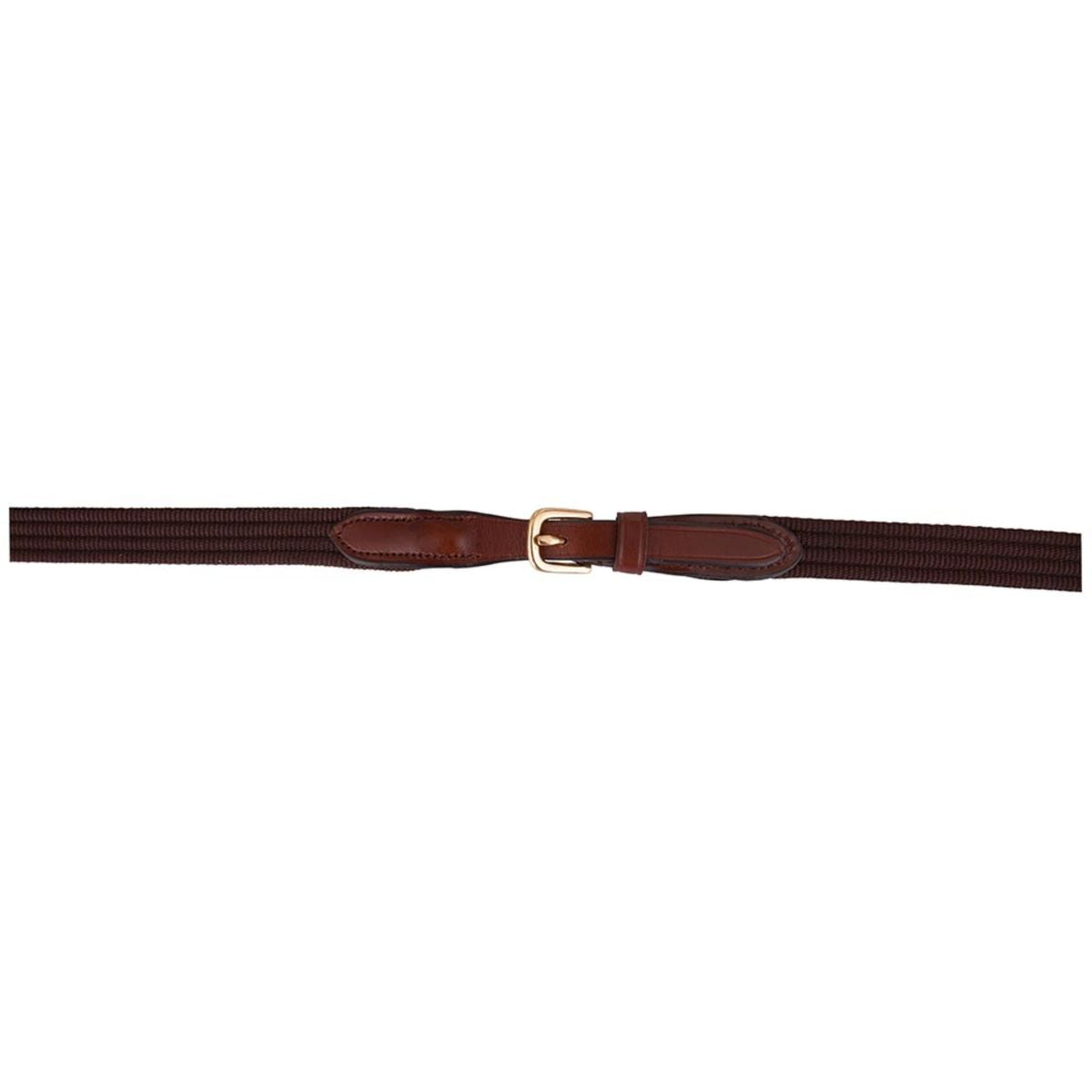 BR Teugel Linnen 19mm Blind/ronde Gesp Tobacco/Goud