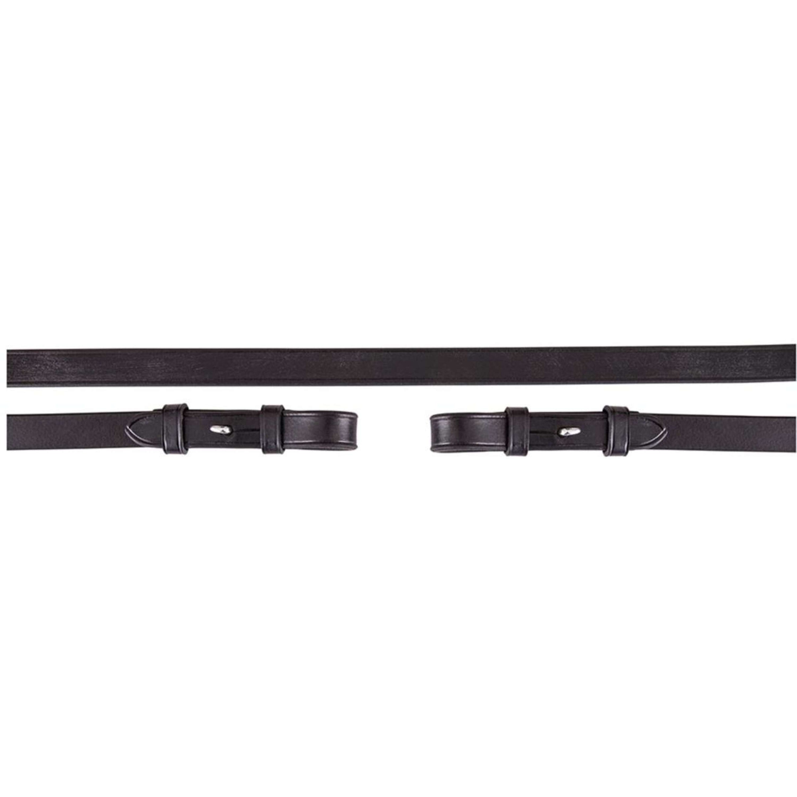 BR Teugel Dressuur Leer 16mm Blind Zwart