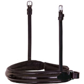 BR Neusriem Stang/Trens Lak Breed Rond Zwart/Zilver