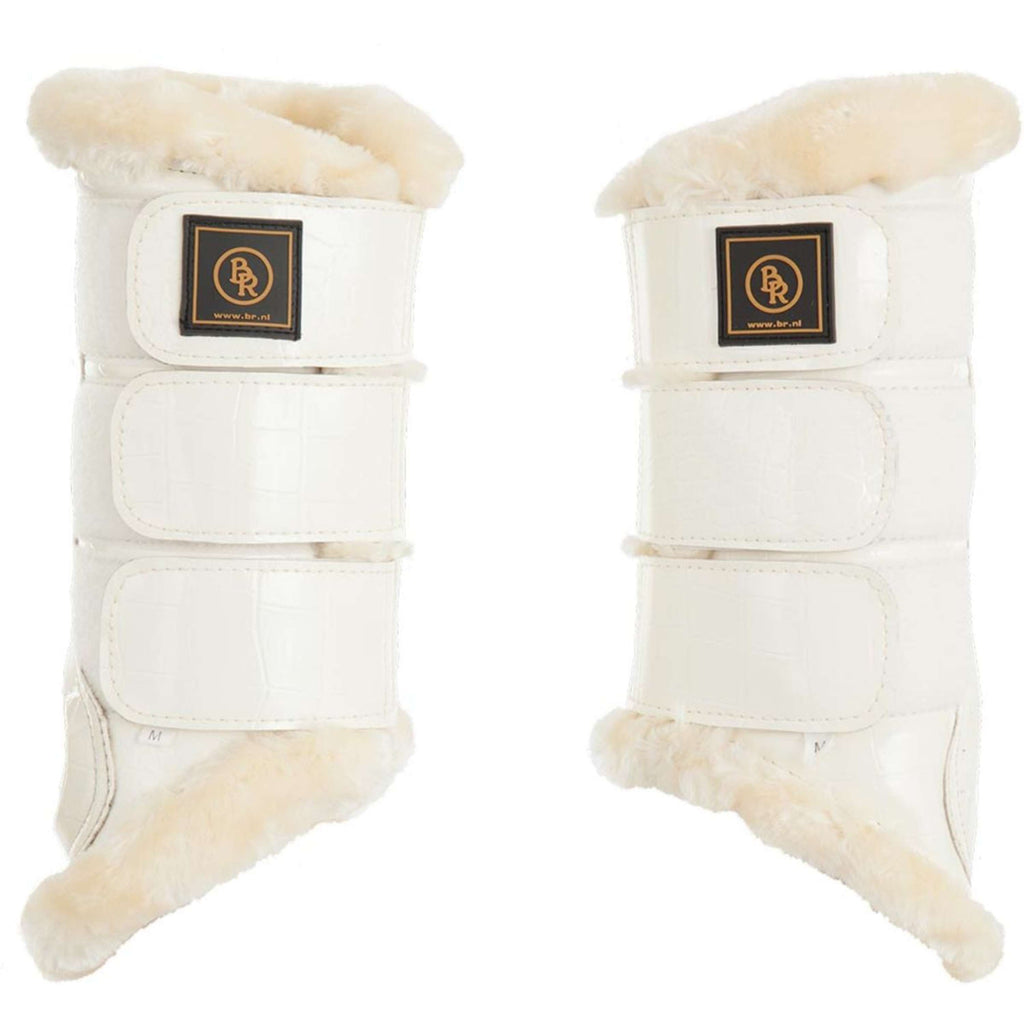 BR Beenbeschermers Majestic Lacquer Sheepskin Wit