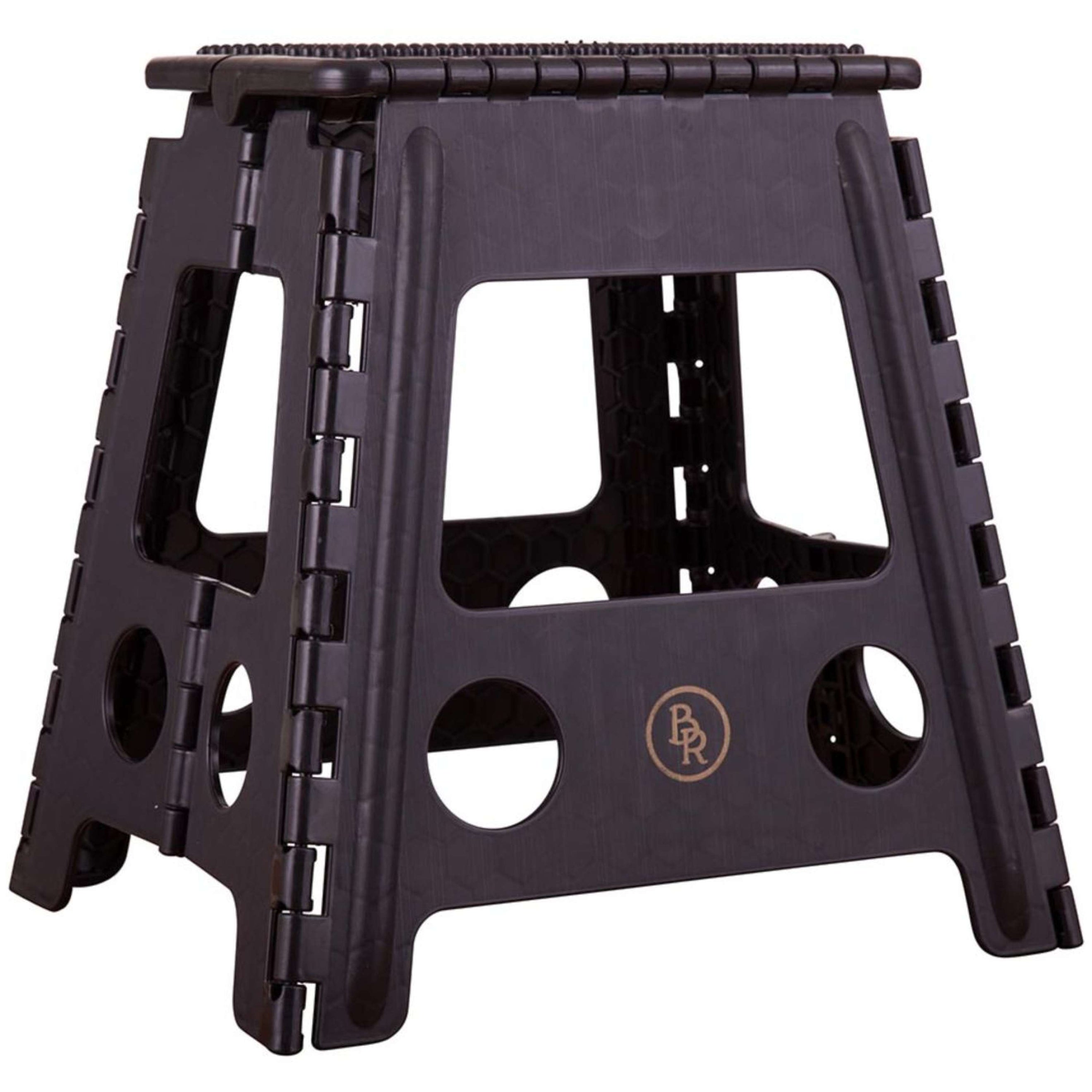 BR Opstapkrukje Kunststof Opvouwbaar Zwart BR Opstapkrukje Kunststof Opvouwbaar Zwart