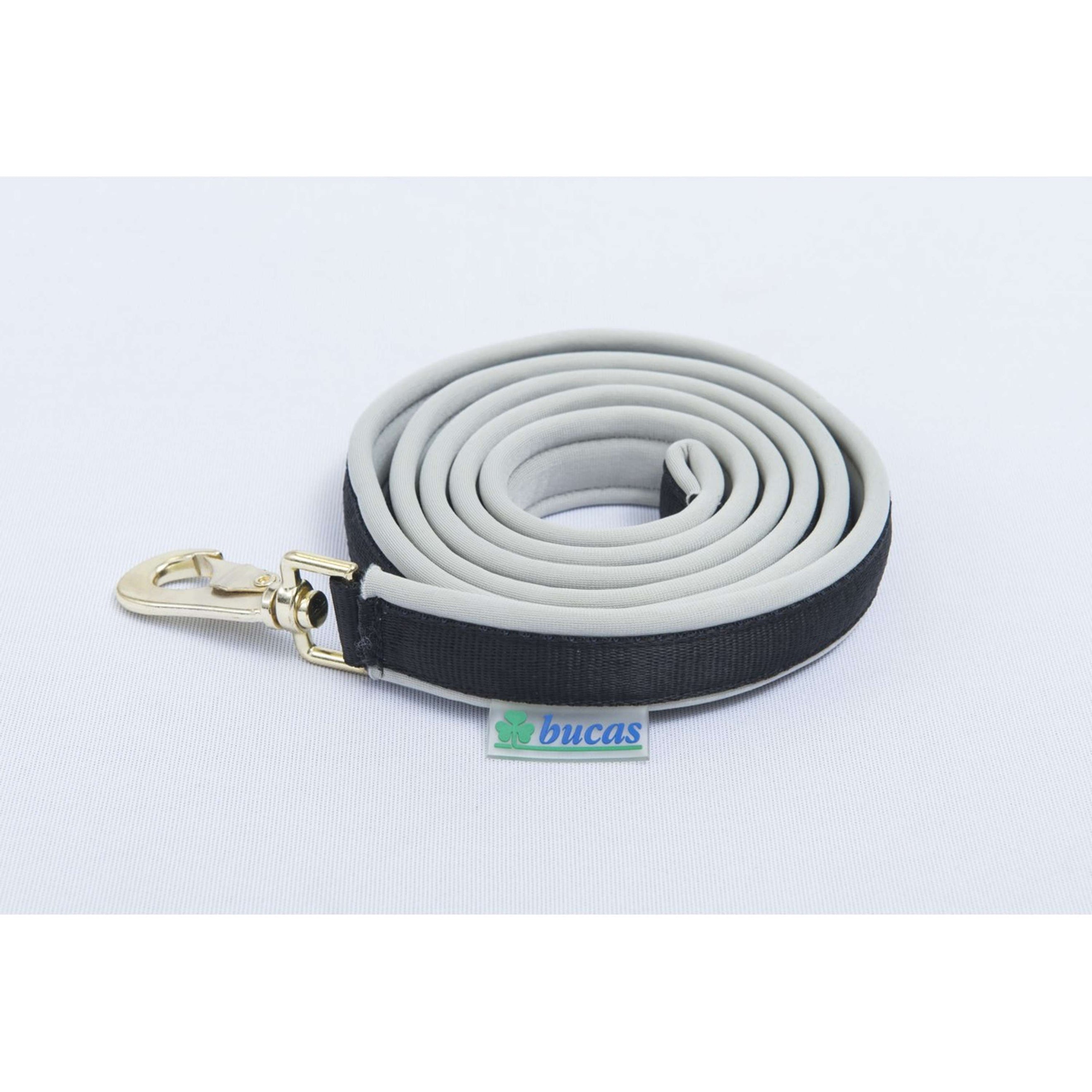 Bucas Lead Rein Dublin Padded Black/Silver Bucas Lead Rein Dublin Padded Black/Silver