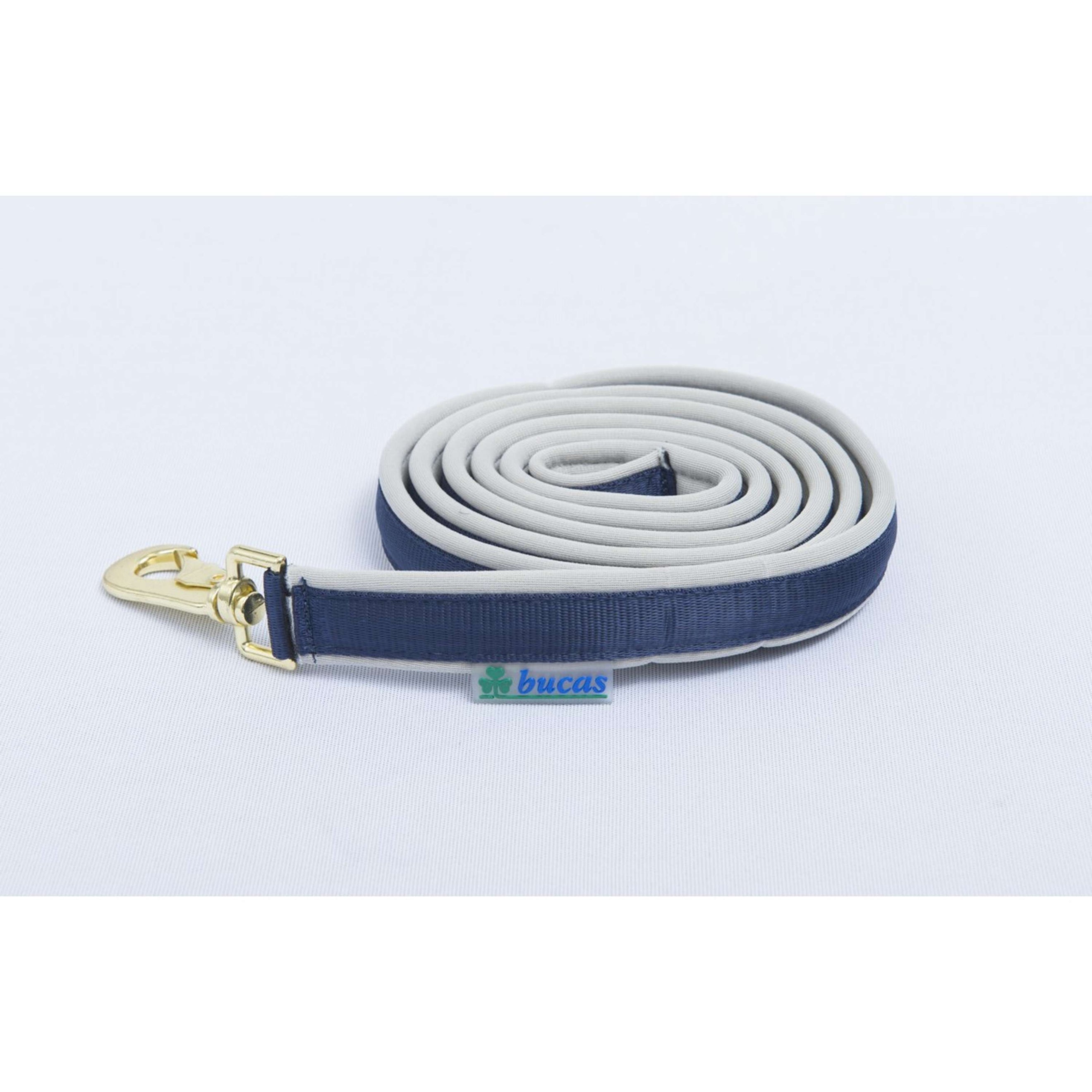 Bucas Lead Rein Dublin Padded Navy/Silver Bucas Lead Rein Dublin Padded Navy/Silver