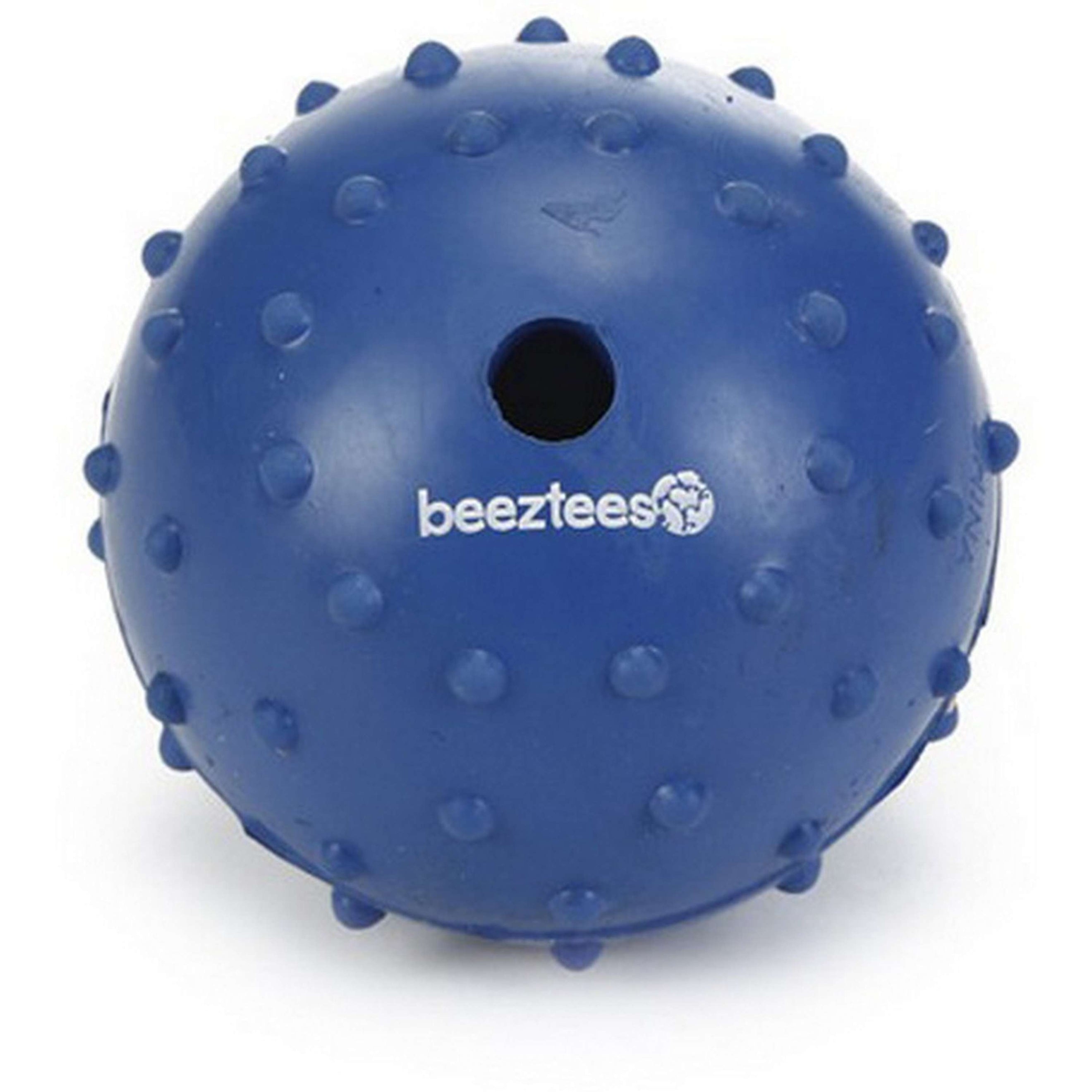 Beeztees Rubber Bal + Bel Massief Blauw Beeztees Rubber Bal + Bel Massief Blauw