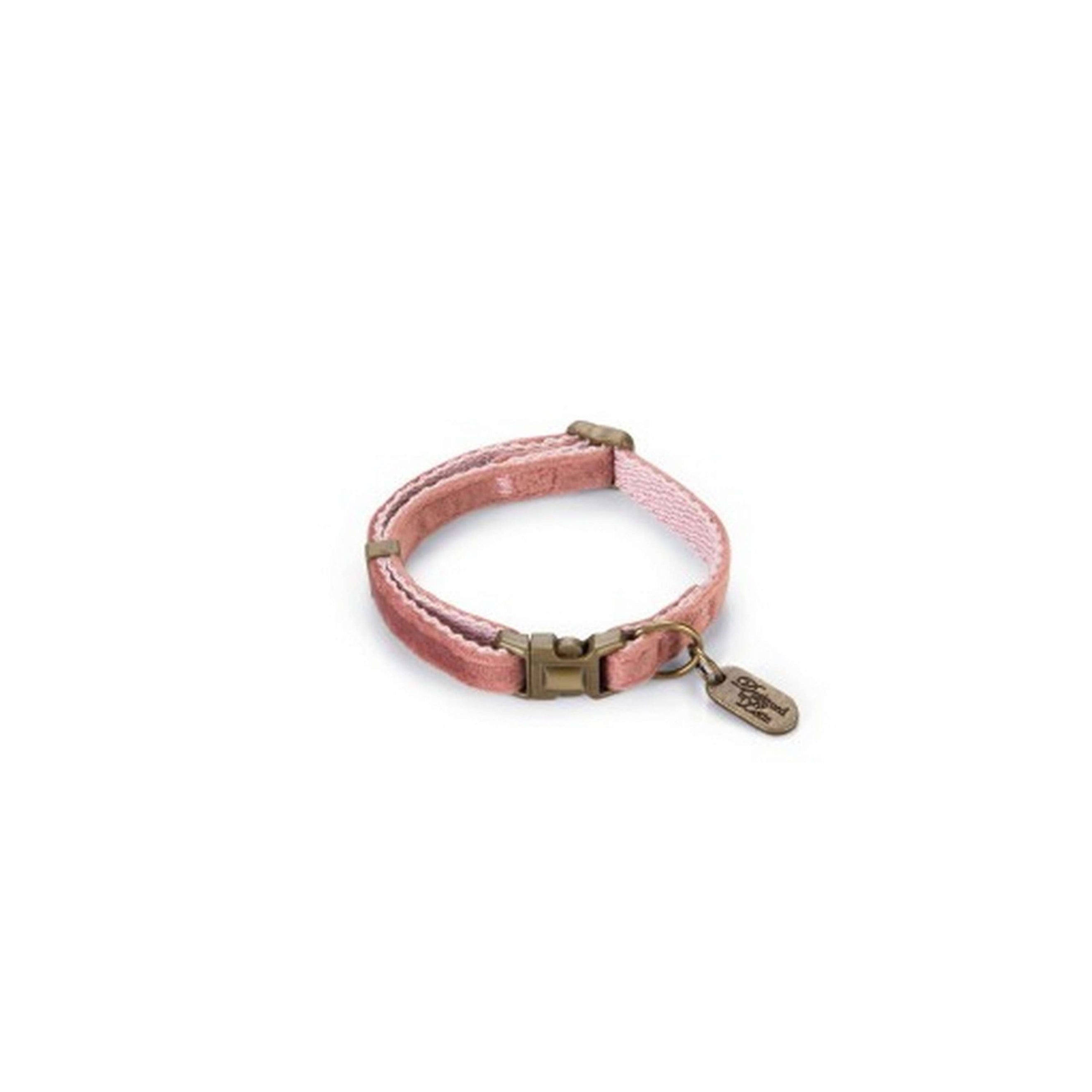 Designed by Lotte Hondenhalsband Velura Fluweel Roze