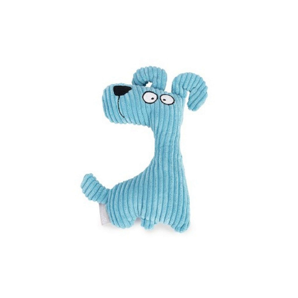 Beeztees Knuffel Dog Luz Ribstof Blauw