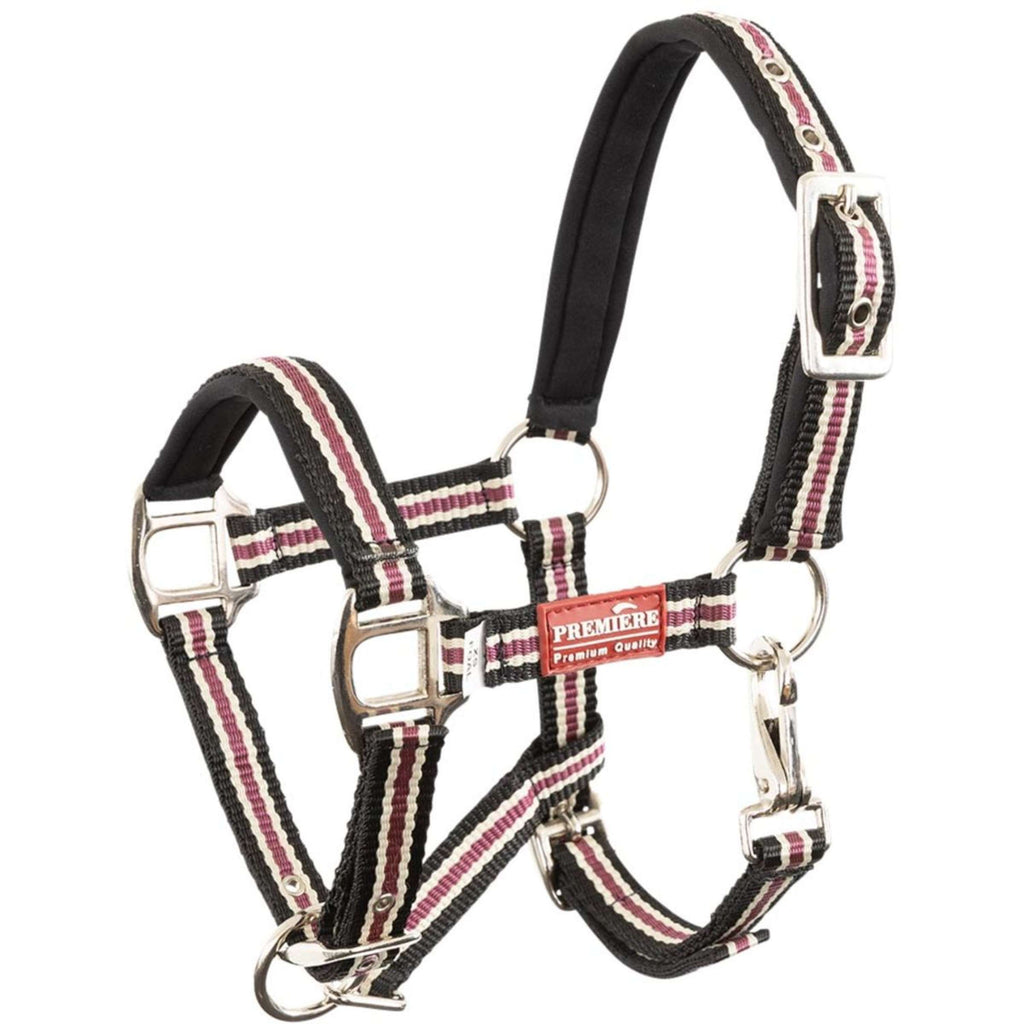 Premiere Veulenhalster Vivid Neopreen Zwart/Beige/Rood