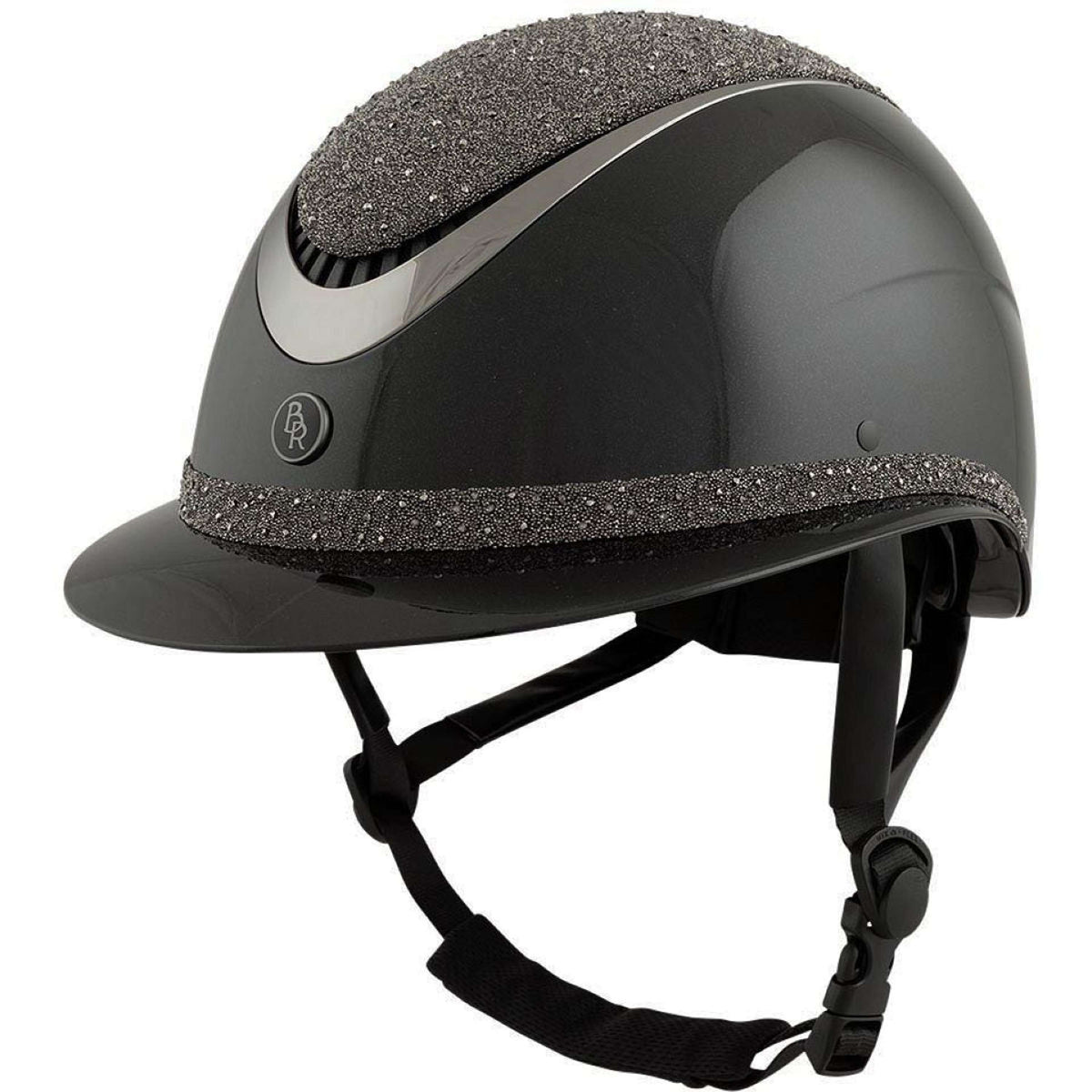 BR Cap Theta Plus Dazzling Glamourous Glossy Zwart/Gunmetal