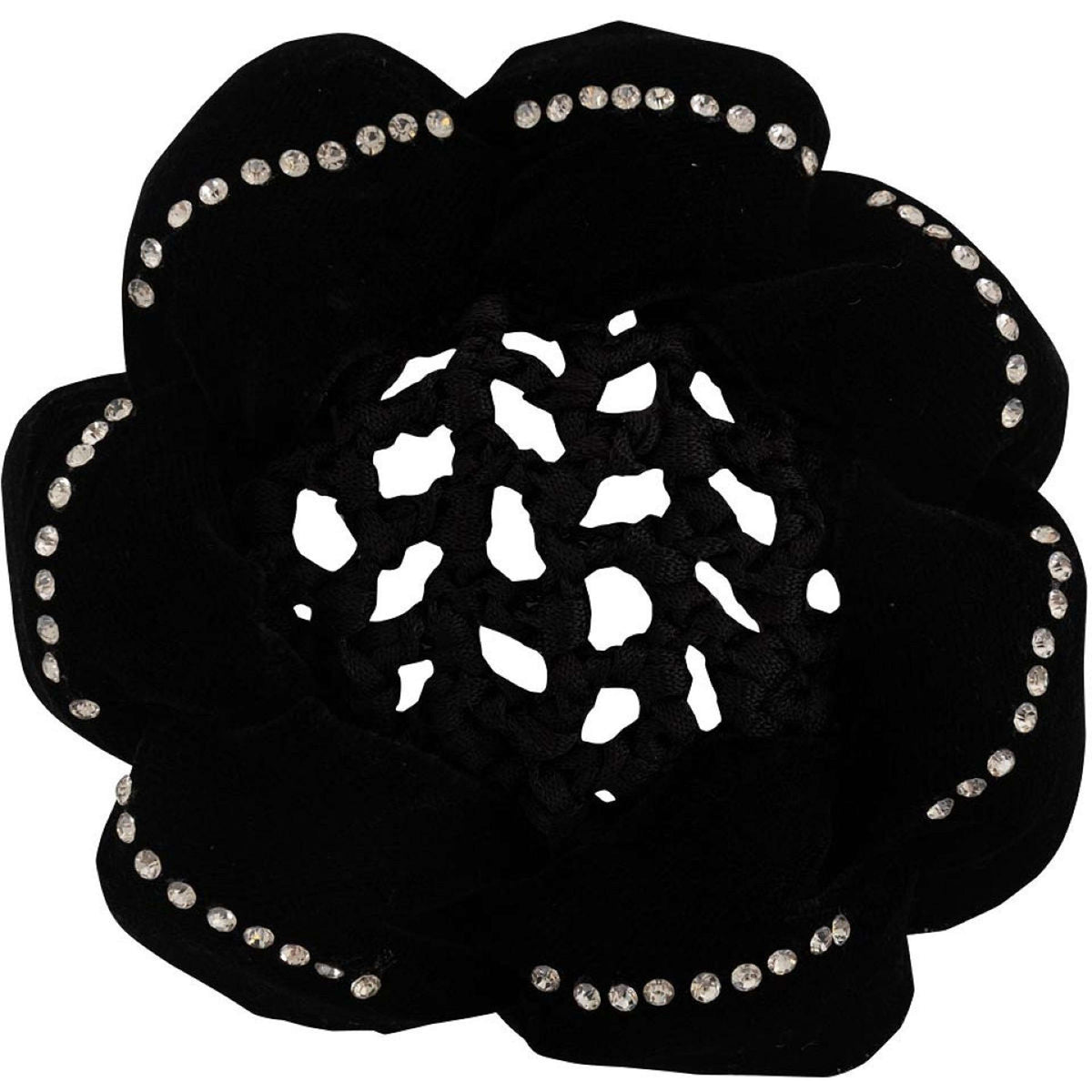 BR Scrunchie Magnolia met Knotnet Zwart