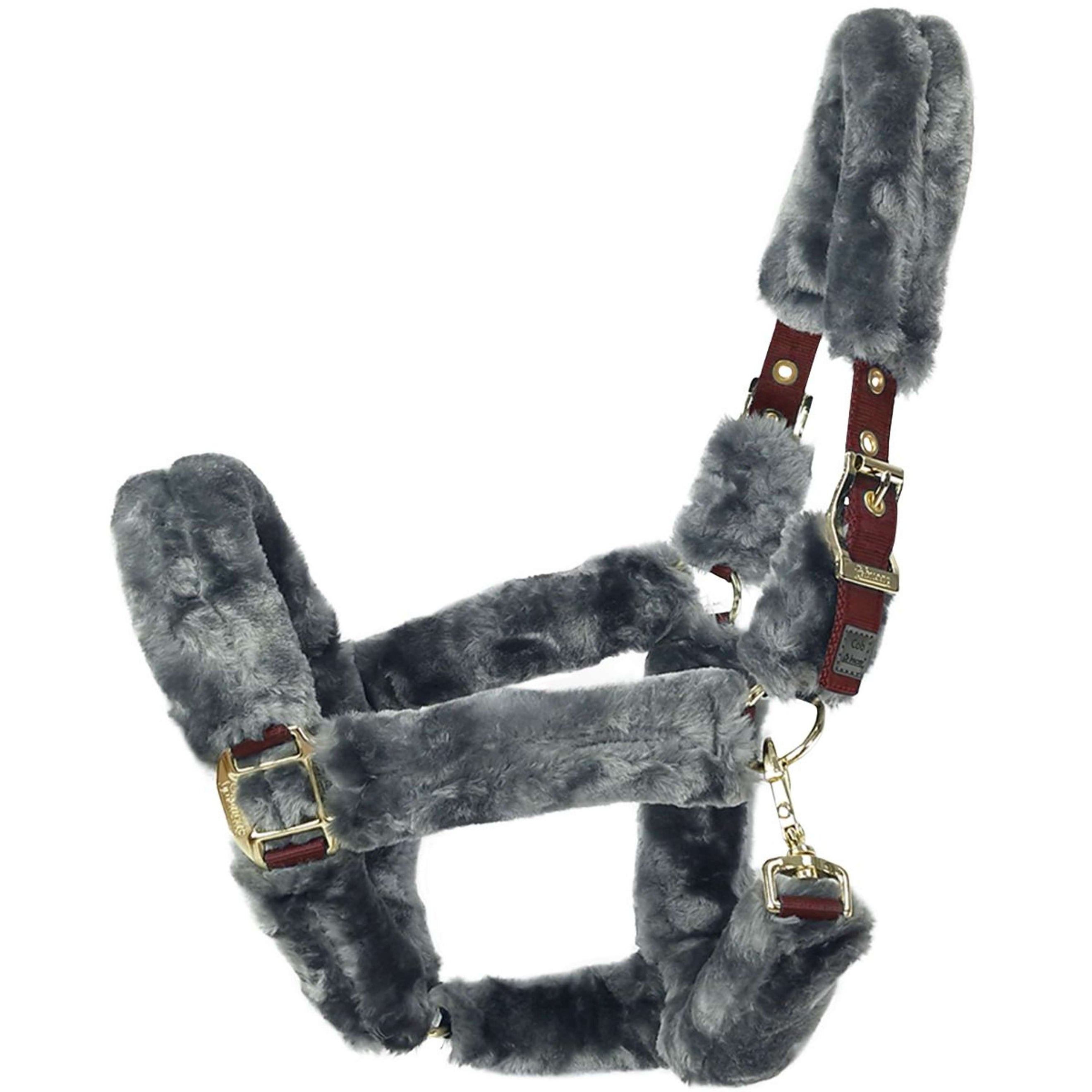 Bucas Halster Show-Line Full Fur Burgundy/Black Bucas Halster Show-Line Full Fur Burgundy/Black