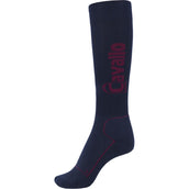 Cavallo Sokken CavalSimo Dark Blue/Red Wine