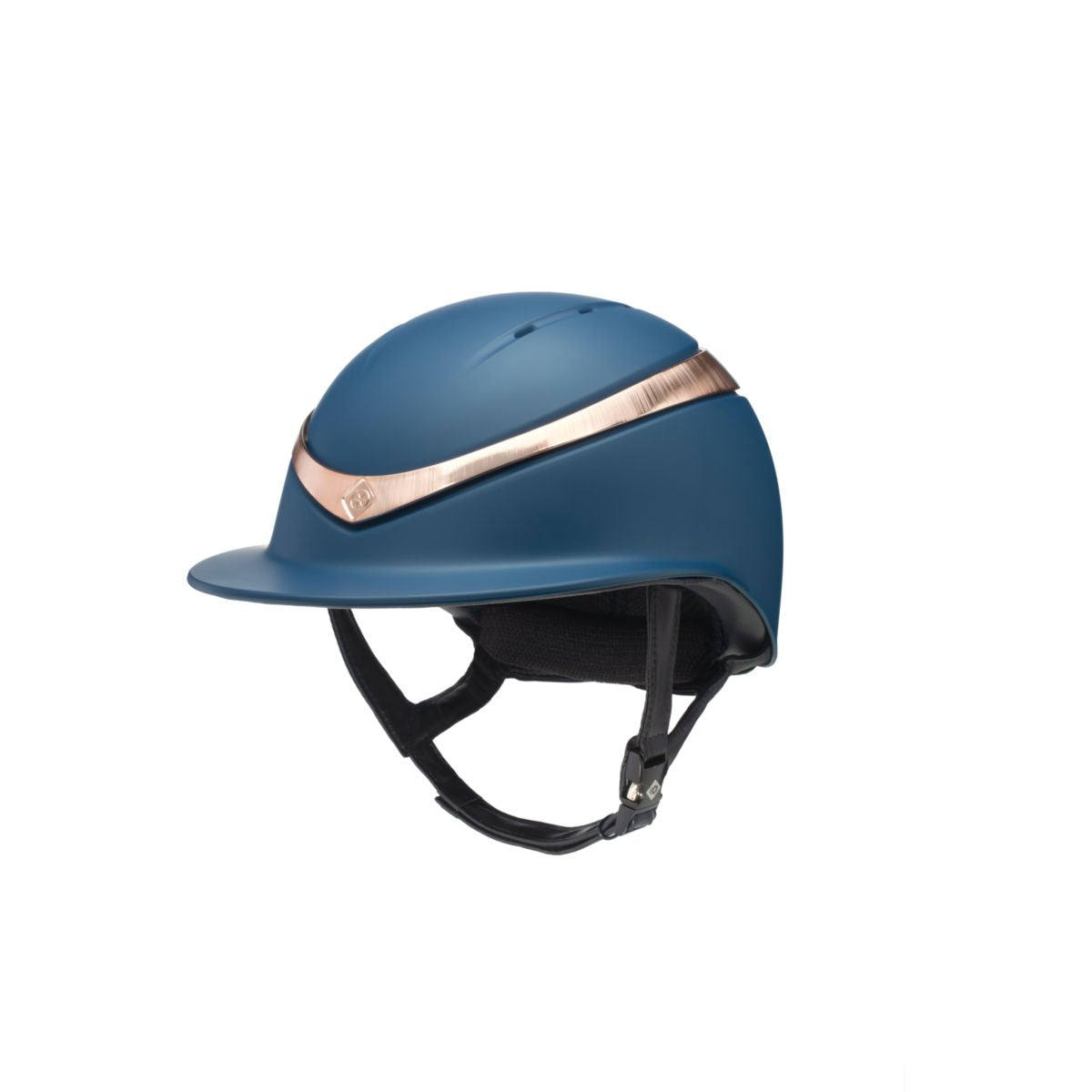 Charles Owen Cap Halo Luxe Navy/Rosegold Gloss