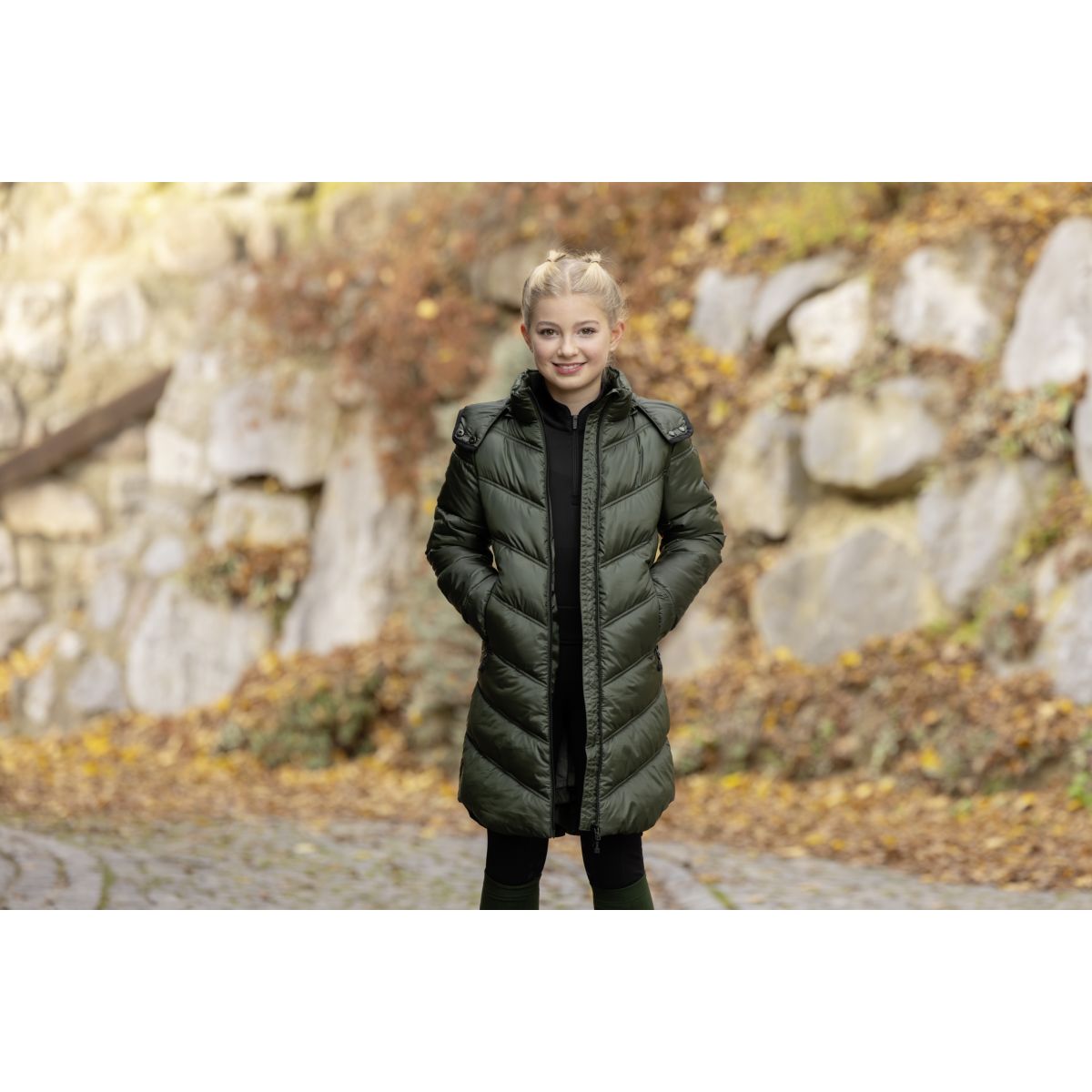 Covalliero Jas AW24 Padded Kids Opal Green