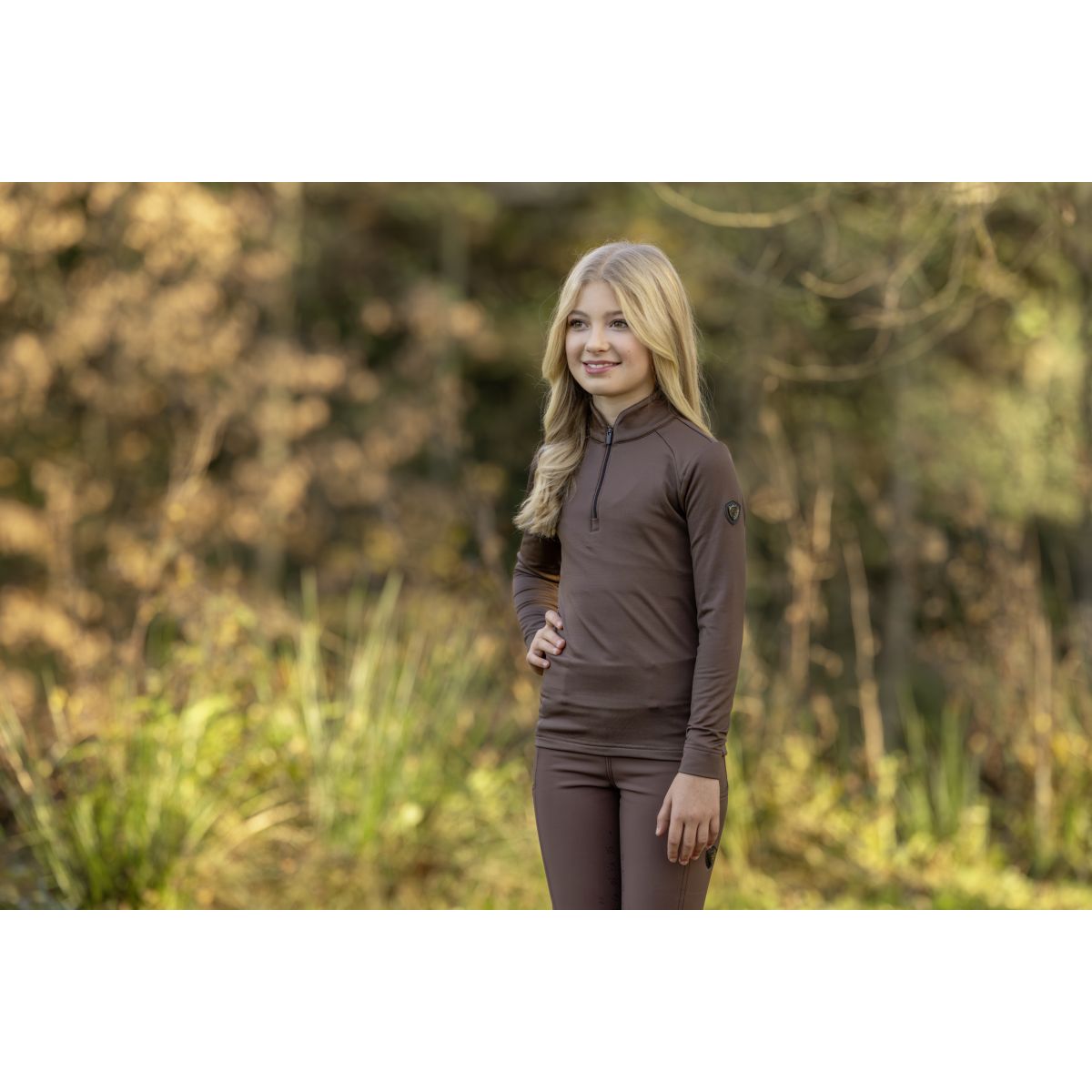 Covalliero Longsleeve AW24 Active Kids Coffee