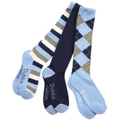 Dublin Sokken 3 Pack Navy/Sky