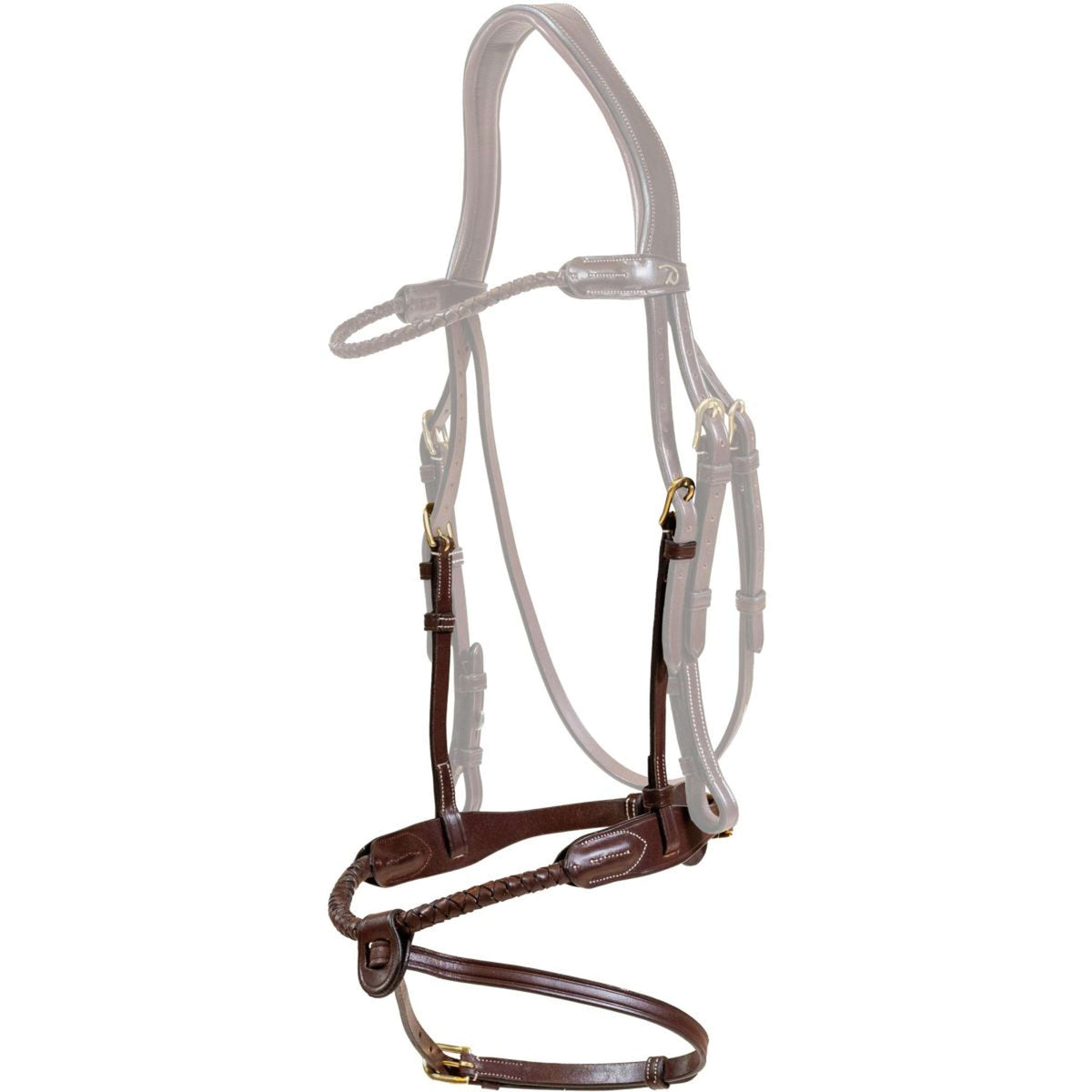 Dyon Neusriem Flash Gevlochten Bruin