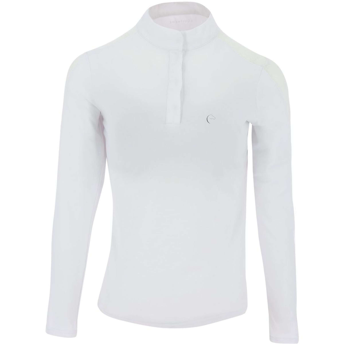 EQUITHÈME Wedstrijdshirt Pekin Lange Mouwen Wit