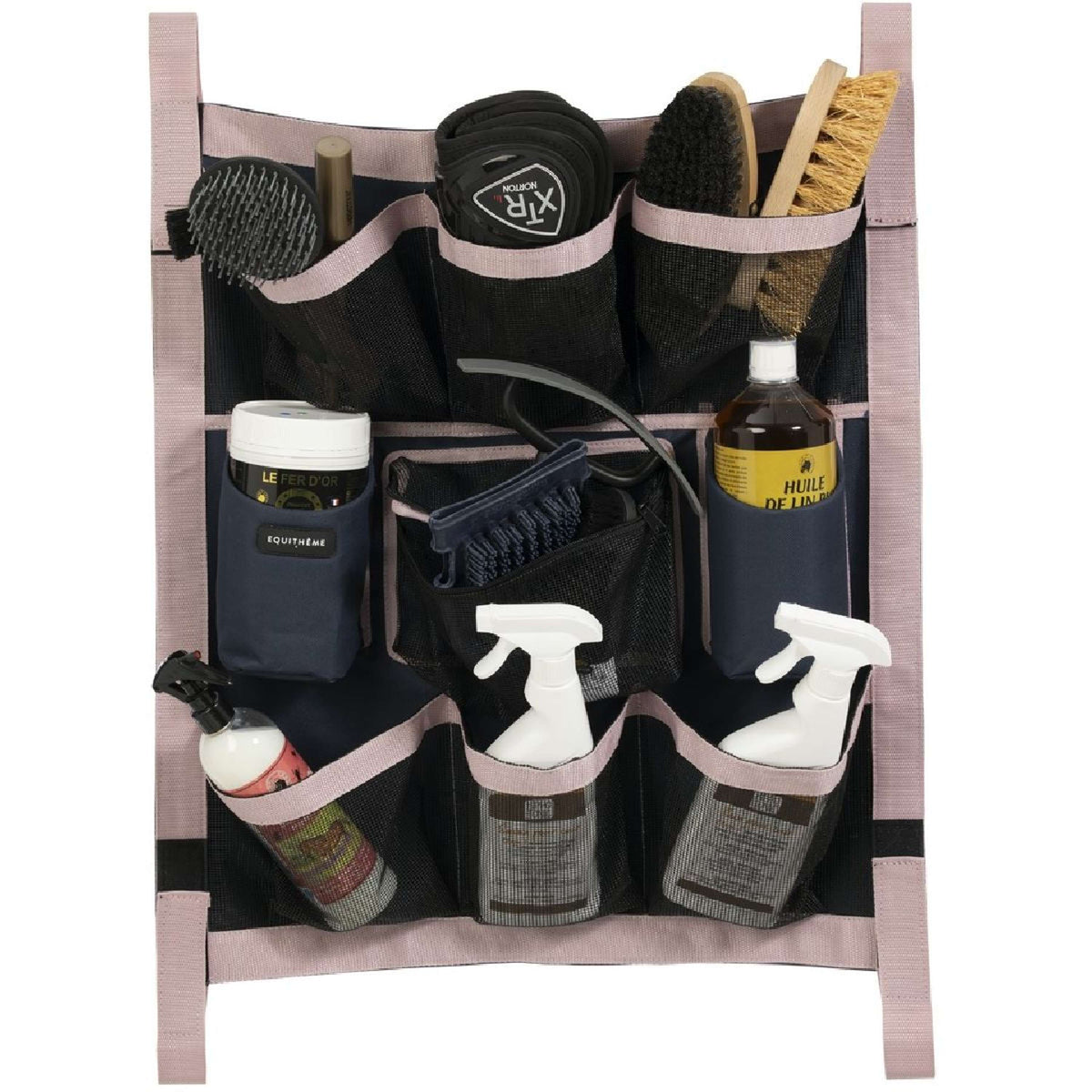 EQUITHÈME Stable Organiser Navy/Roze