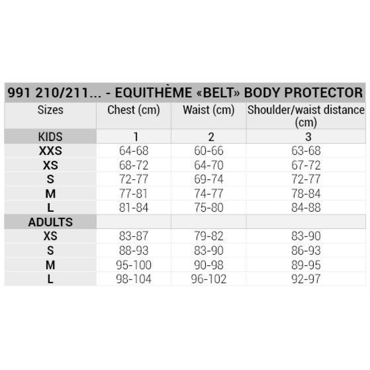 EQUITHÈME Bodyprotector Belt Zwart