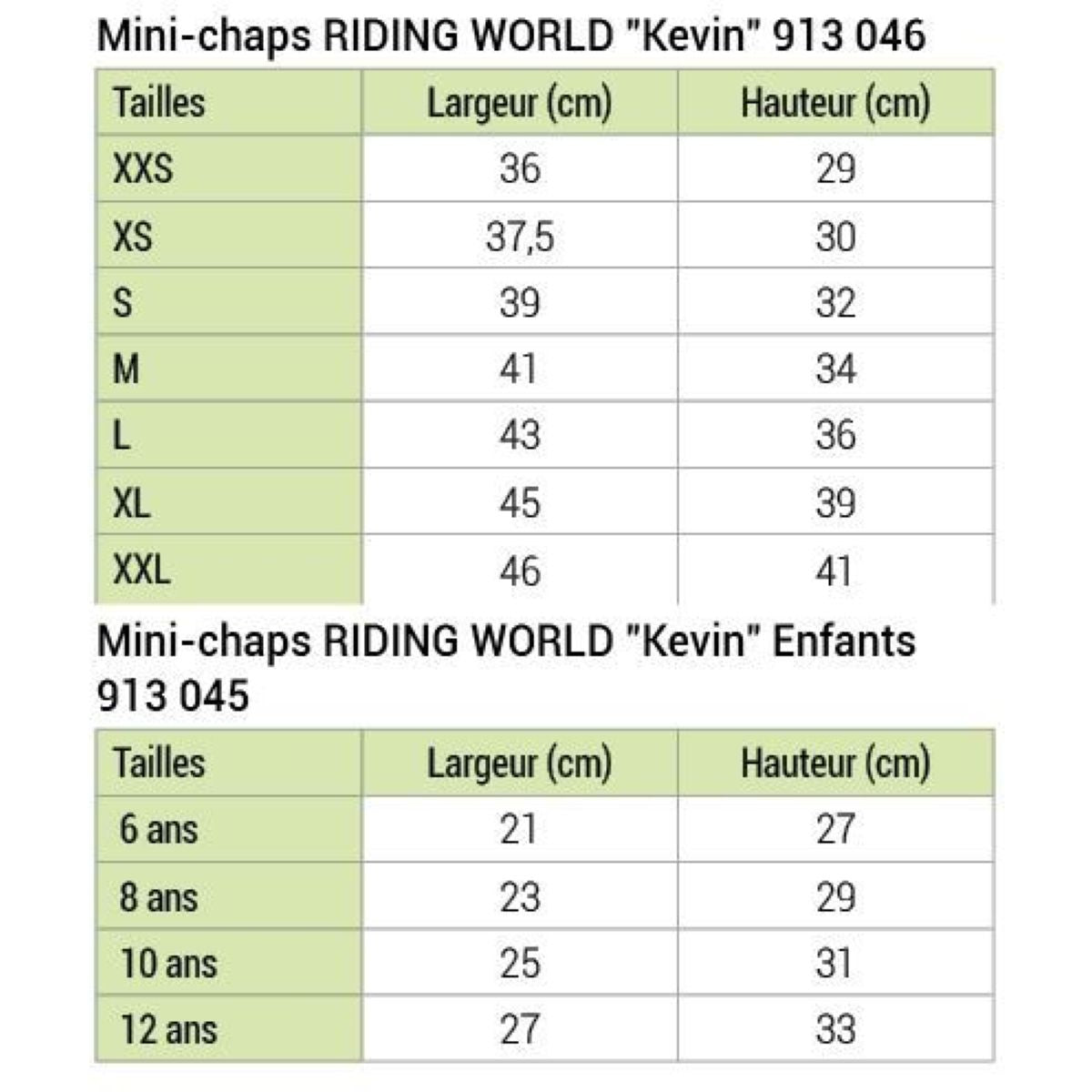 Riding World Minichaps Kevin Zwart