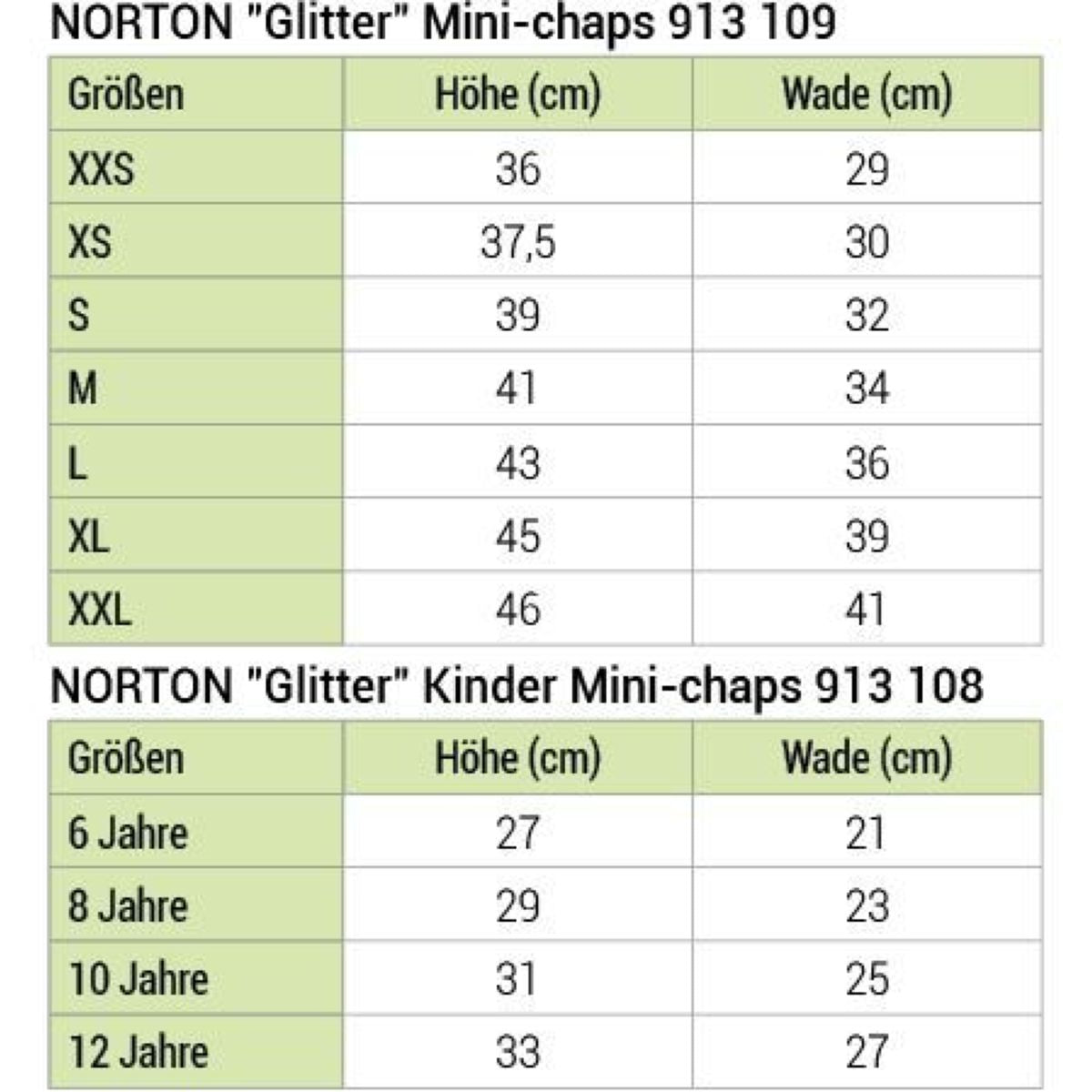 Norton Minichaps Glitter Kids Zwart