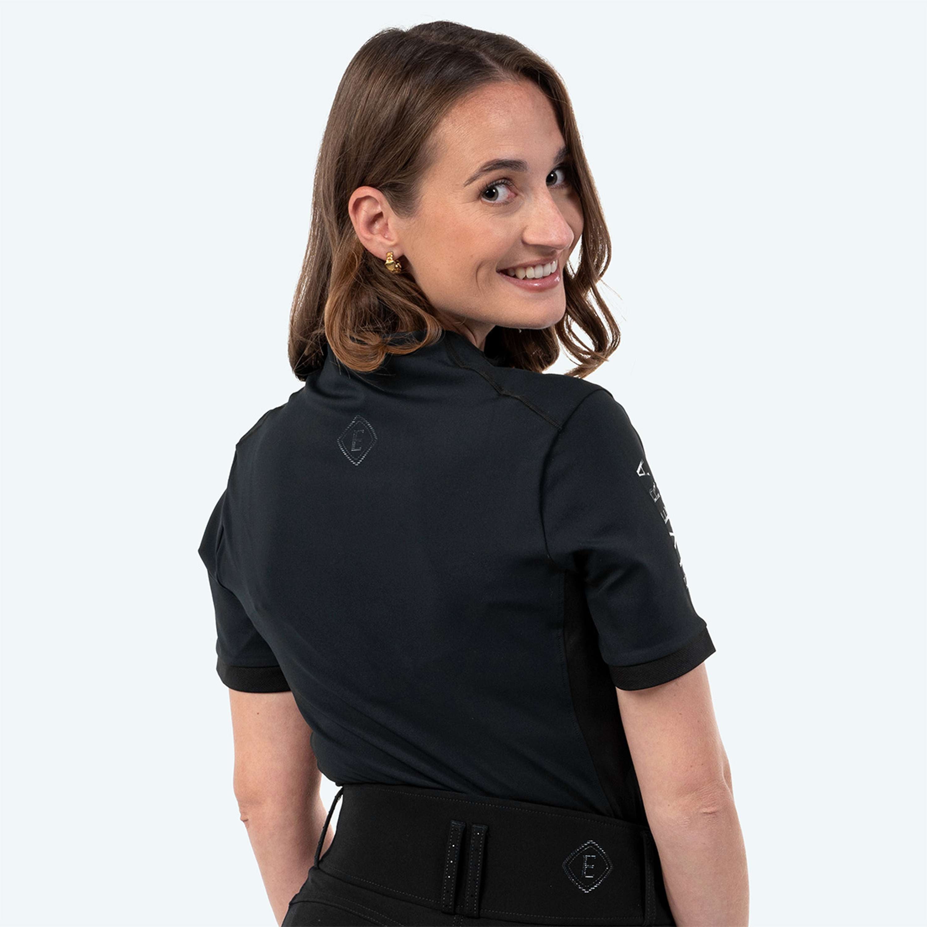 Elvera Equestrian Trainingsshirt EEVexa Korte Mouw Zwart