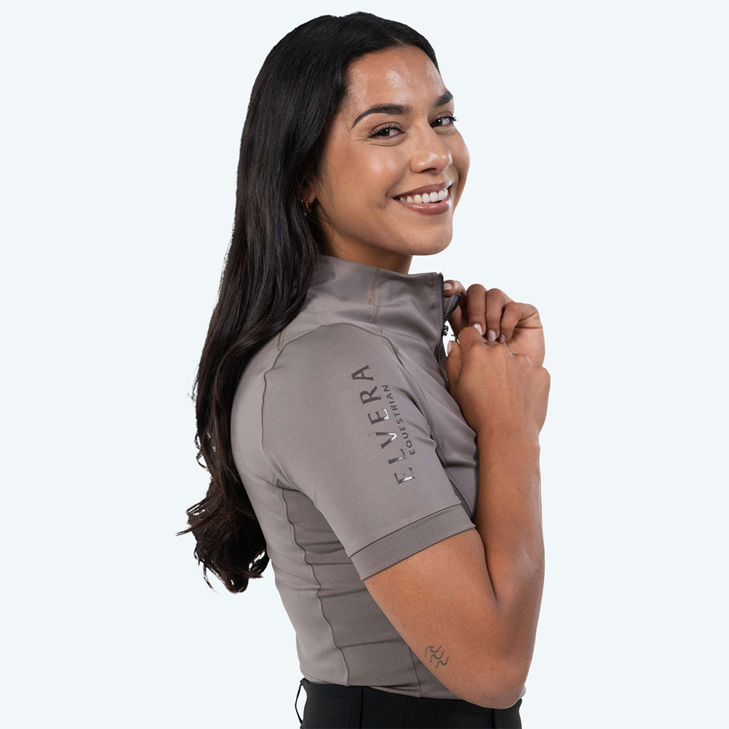 Elvera Equestrian Trainingsshirt EEVexa Korte Mouw Walnuss